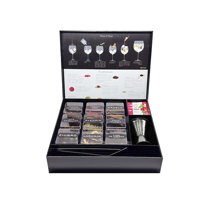 Kit Gin Premium M: 9 especiarias + Dosador + Kit Canudos