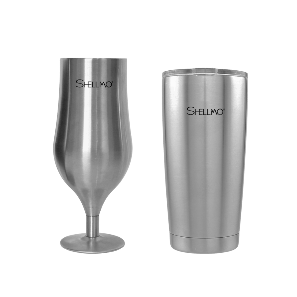 Kit Taças Térmica para Cerveja + Copo Térmico a Vácuo